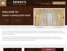 Tablet Screenshot of deweysupholsteryshop.com